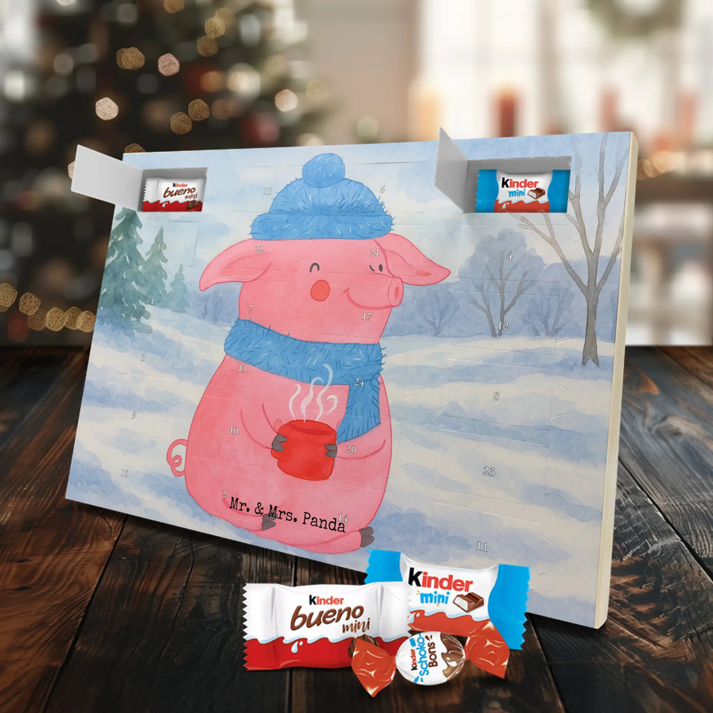 Chocolate advent calendar piggy Mulled wine Design Christmas time, snow, mulled wine, Christmas market, drunk, saying