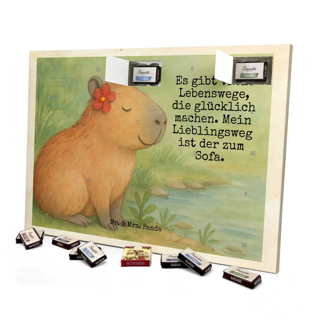 Chocolate advent calendar Capybara flower Design gift ideas, gifts, card, animal lover, special gifts, good mood, funny sayings, hand drawn, cute animal motives, cute, small animals
