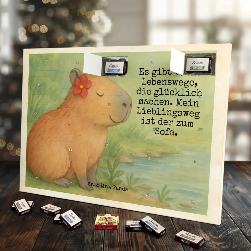 Chocolate advent calendar Capybara flower Design gift ideas, gifts, card, animal lover, special gifts, good mood, funny sayings, hand drawn, cute animal motives, cute, small animals