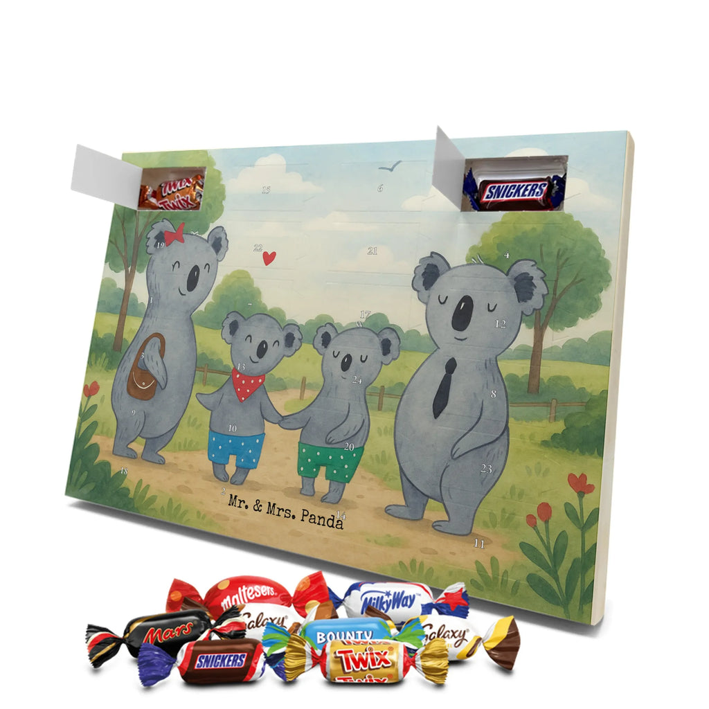 Chocolate advent calendar Koala family with two kids Design Father's Day, Mother's Day, favourite family, family time, koala family, best family, koala bear, family life