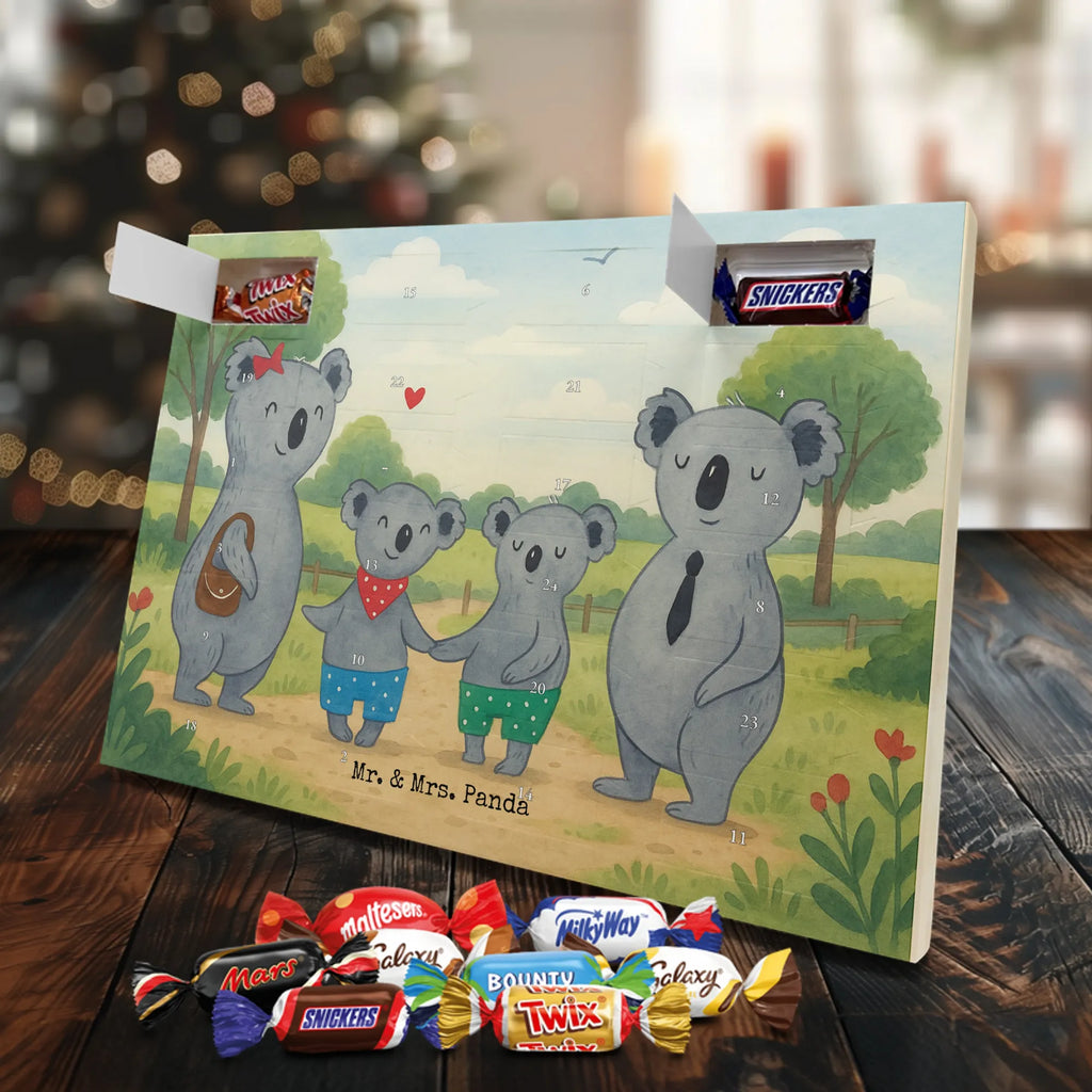 Chocolate advent calendar Koala family with two kids Design Father's Day, Mother's Day, favourite family, family time, koala family, best family, koala bear, family life