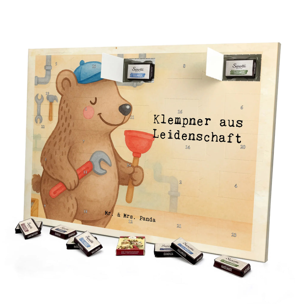 Chocolate advent calendar Plumber Passion Design gift, promotion, anniversary, retirement, sayings, job start, gift idea, best, farewell gift, profession, passing exam