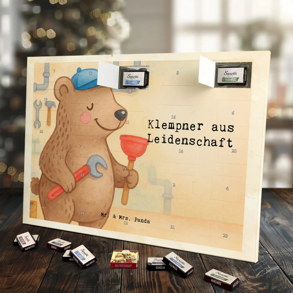 Chocolate advent calendar Plumber Passion Design gift, promotion, anniversary, retirement, sayings, job start, gift idea, best, farewell gift, profession, passing exam