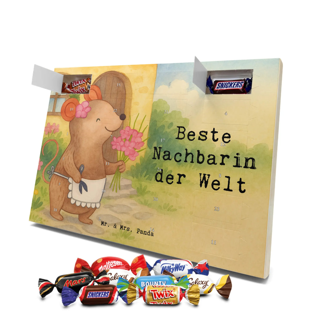 Chocolate advent calendar Mouse Best neighbor in the world Design thank you, birthday, gift idea, birthday present, gift tip, make you happy, giving, for, gift, resident, Neighbor, neighbors, friend, neighborhood, friendship