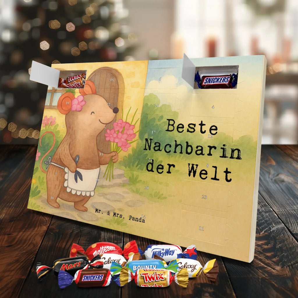Chocolate advent calendar Mouse Best neighbor in the world Design thank you, birthday, gift idea, birthday present, gift tip, make you happy, giving, for, gift, resident, Neighbor, neighbors, friend, neighborhood, friendship