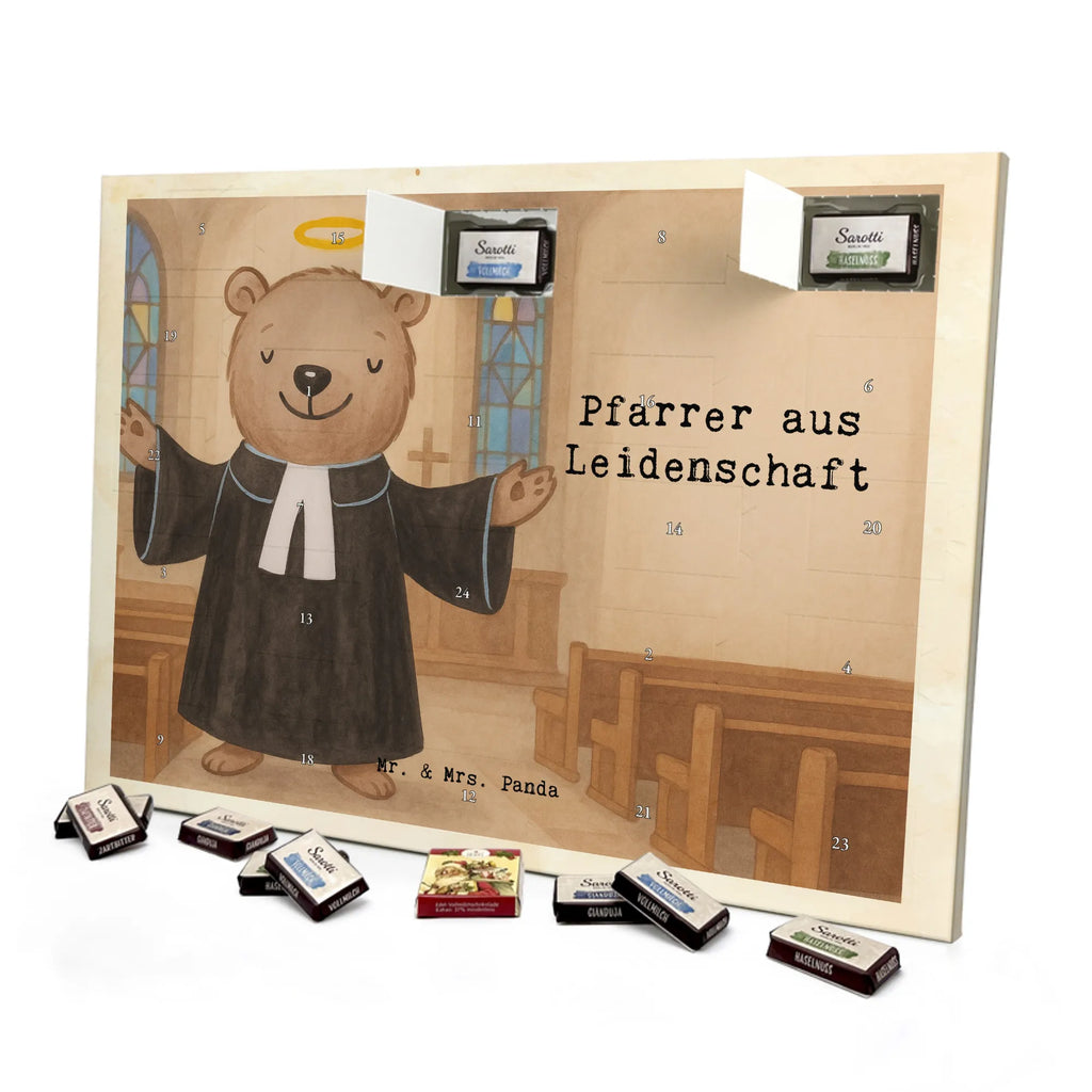 Chocolate advent calendar Pastor Passion Design gift, promotion, anniversary, retirement, sayings, job start, gift idea, best, farewell gift, profession, passing exam
