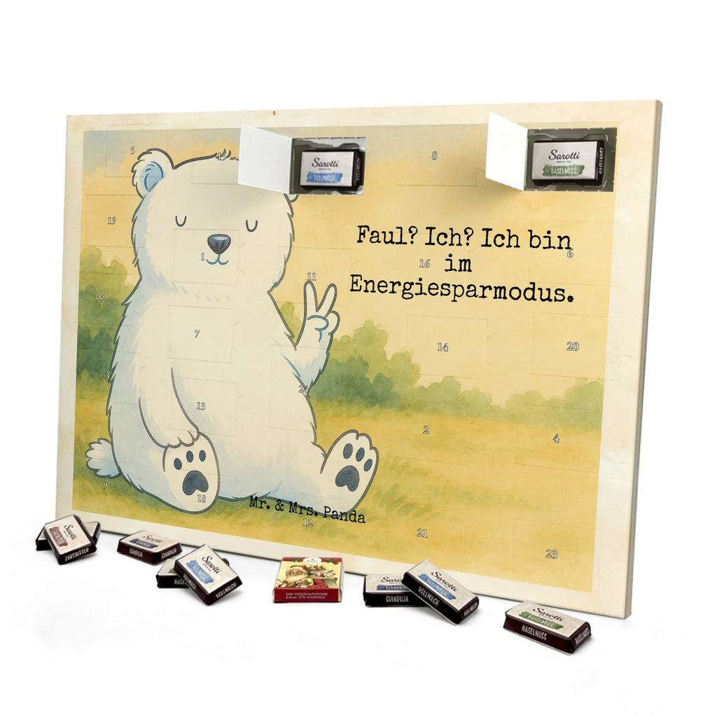 Chocolate advent calendar Icebear Lazy Design teddy bear, cuddly toy, office job, lazy, North Pole, work, relaxing, workplace, Polar bear