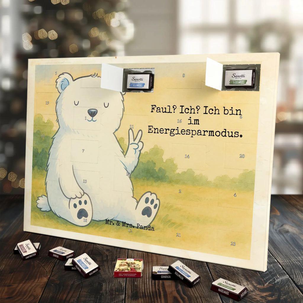 Chocolate advent calendar Icebear Lazy Design teddy bear, cuddly toy, office job, lazy, North Pole, work, relaxing, workplace, Polar bear