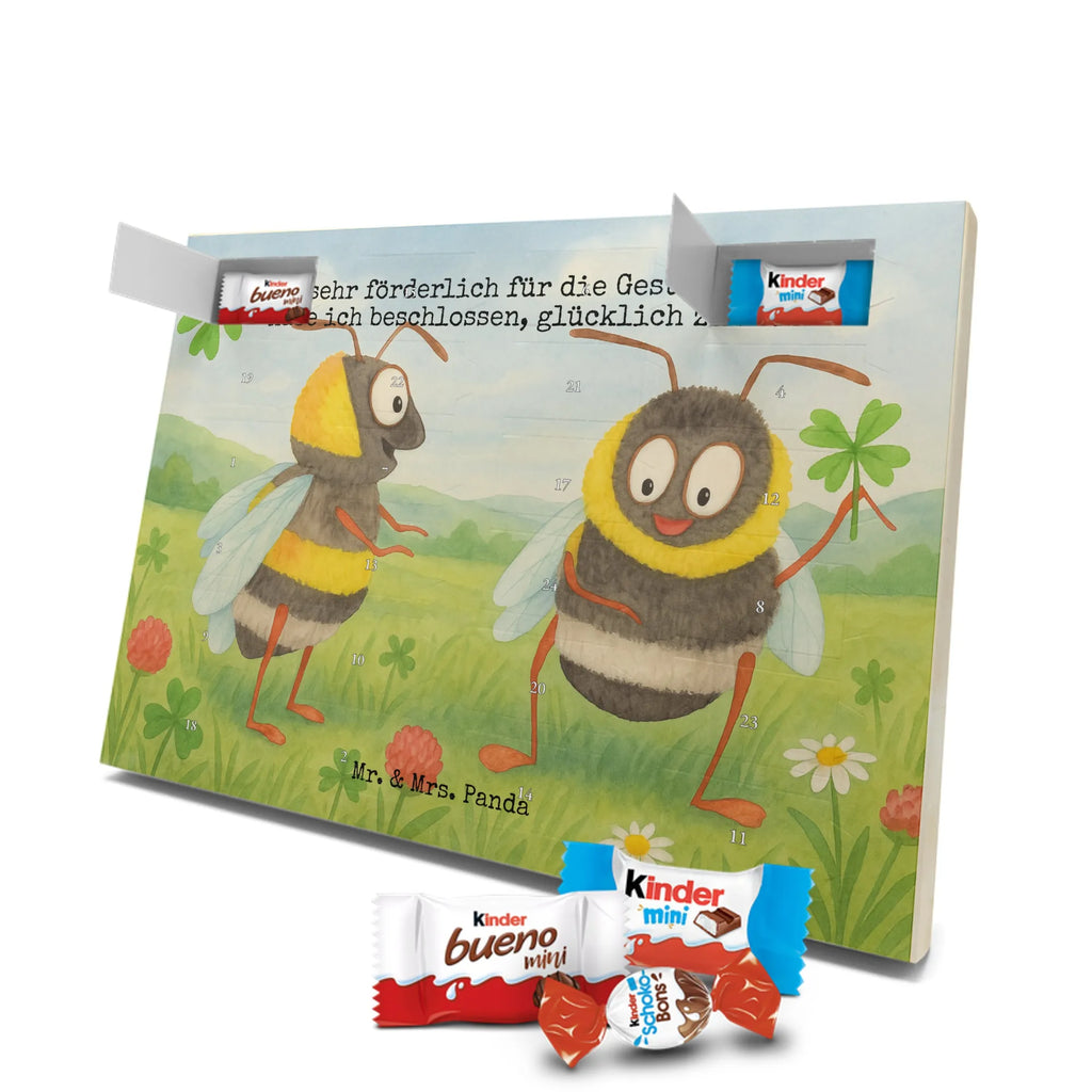 Chocolate advent calendar bumblebees shamrock Design card, gift ideas, gifts, small animals, cute, cute animal motives, hand drawn, funny sayings, good mood, special gifts, animal lover, bumblebee, saying happy, saying positive, saying beautiful, bee decoration, be happy, become happy