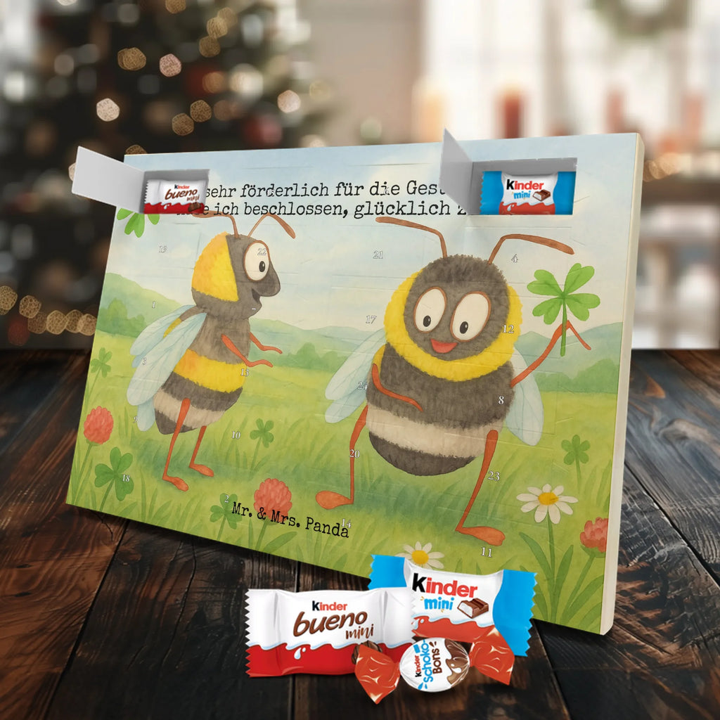 Chocolate advent calendar bumblebees shamrock Design card, gift ideas, gifts, small animals, cute, cute animal motives, hand drawn, funny sayings, good mood, special gifts, animal lover, bumblebee, saying happy, saying positive, saying beautiful, bee decoration, be happy, become happy