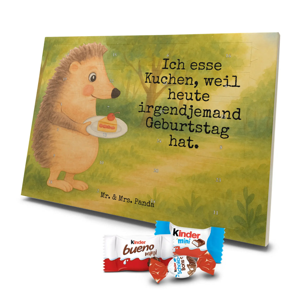 Chocolate advent calendar Hedgehog piece of cake Design card, gift ideas, gifts, small animals, cute, cute animal motives, hand drawn, funny sayings, good mood, special gifts, animal lover, baking gift, food saying, bake cake, birthday cake, invitation party, cake