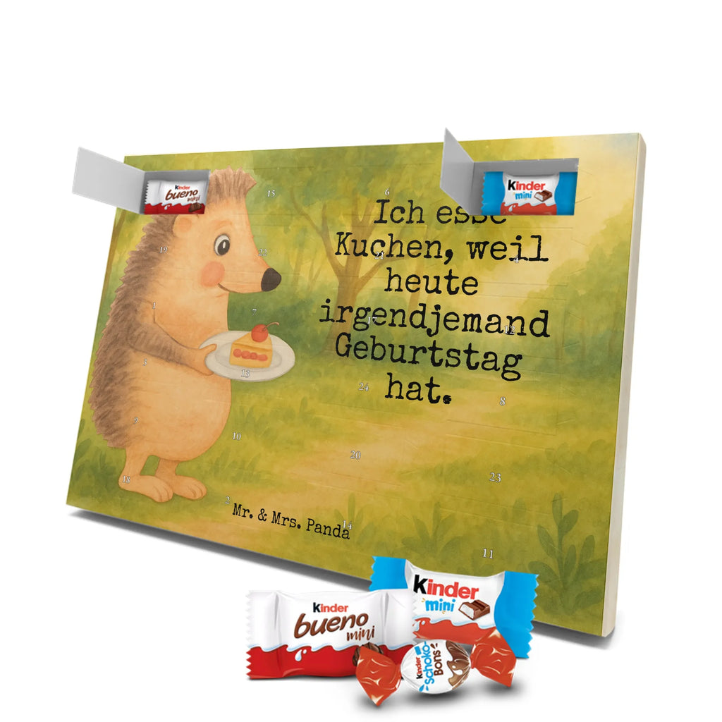 Chocolate advent calendar Hedgehog piece of cake Design card, gift ideas, gifts, small animals, cute, cute animal motives, hand drawn, funny sayings, good mood, special gifts, animal lover, baking gift, food saying, bake cake, birthday cake, invitation party, cake