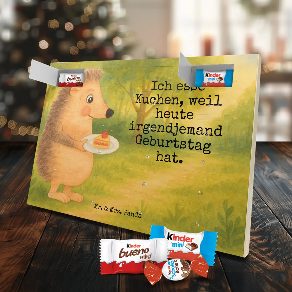 Chocolate advent calendar Hedgehog piece of cake Design card, gift ideas, gifts, small animals, cute, cute animal motives, hand drawn, funny sayings, good mood, special gifts, animal lover, baking gift, food saying, bake cake, birthday cake, invitation party, cake