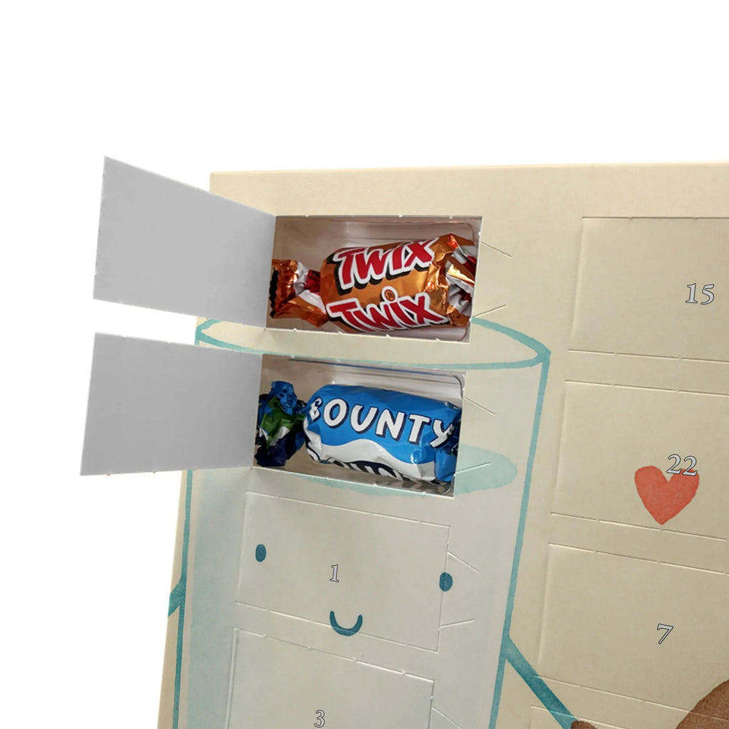 Chocolate advent calendar milk biscuit Design card, gift ideas, gifts, small animals, cute, cute animal motives, hand drawn, funny sayings, good mood, special gifts, animal lover, motif sweet, perfect couple, cookies, biscuit, invitation breakfast, romantic