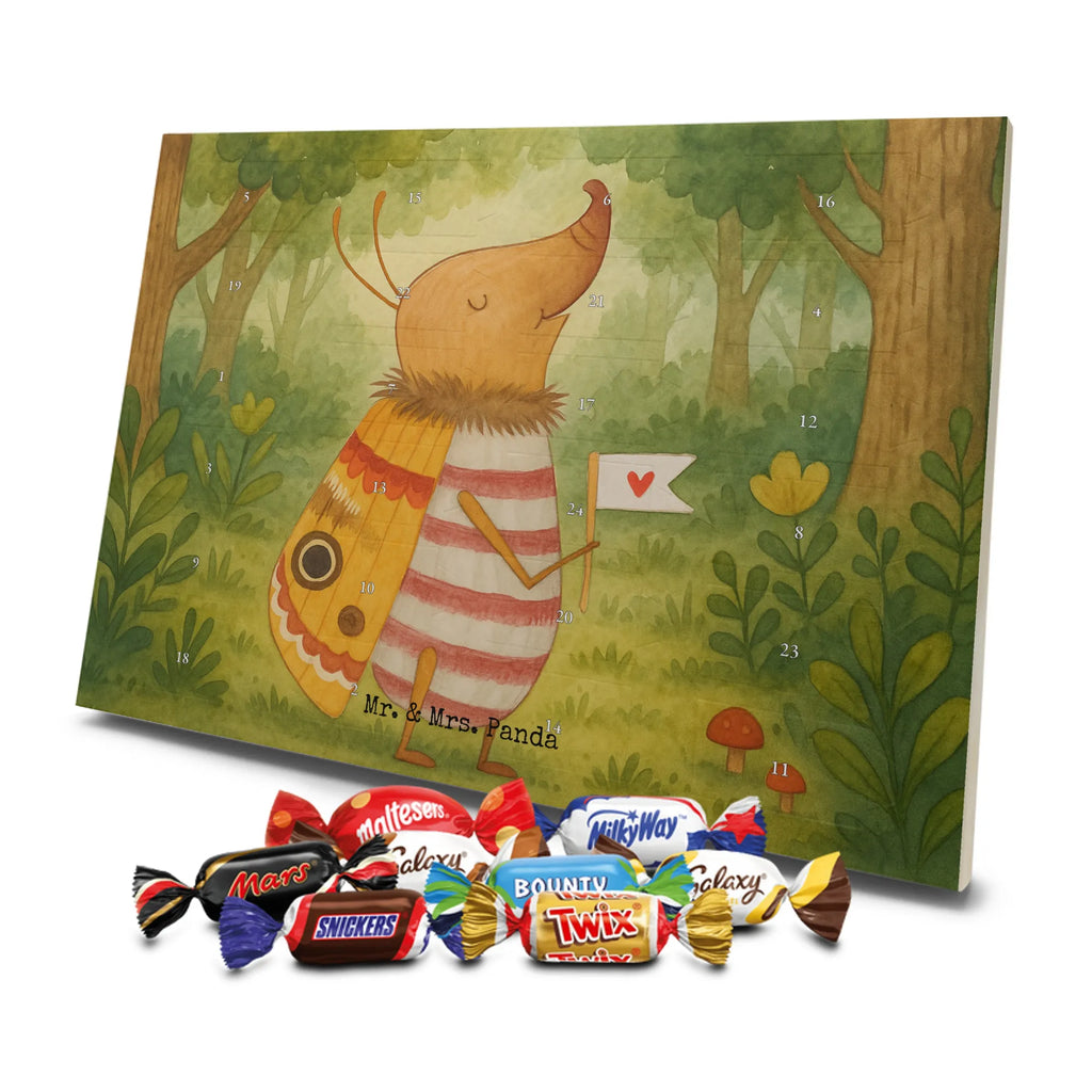 Chocolate advent calendar Moth flag Design card, gift ideas, gifts, small animals, cute, cute animal motives, hand drawn, funny sayings, good mood, special gifts, animal lover, Kitchen decoration, How much does the world cost, Moth, Beetle, Saying funny