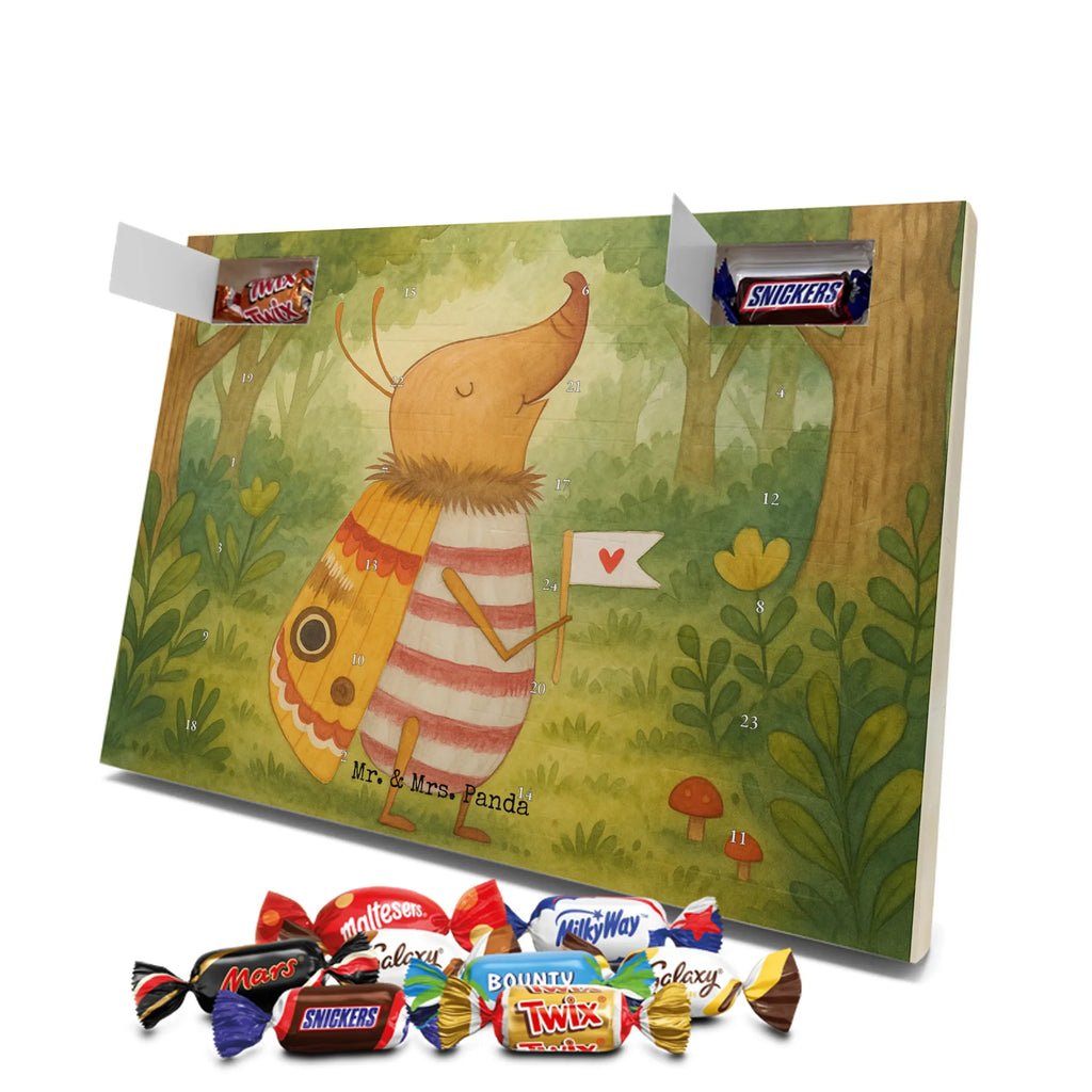 Chocolate advent calendar Moth flag Design card, gift ideas, gifts, small animals, cute, cute animal motives, hand drawn, funny sayings, good mood, special gifts, animal lover, Kitchen decoration, How much does the world cost, Moth, Beetle, Saying funny