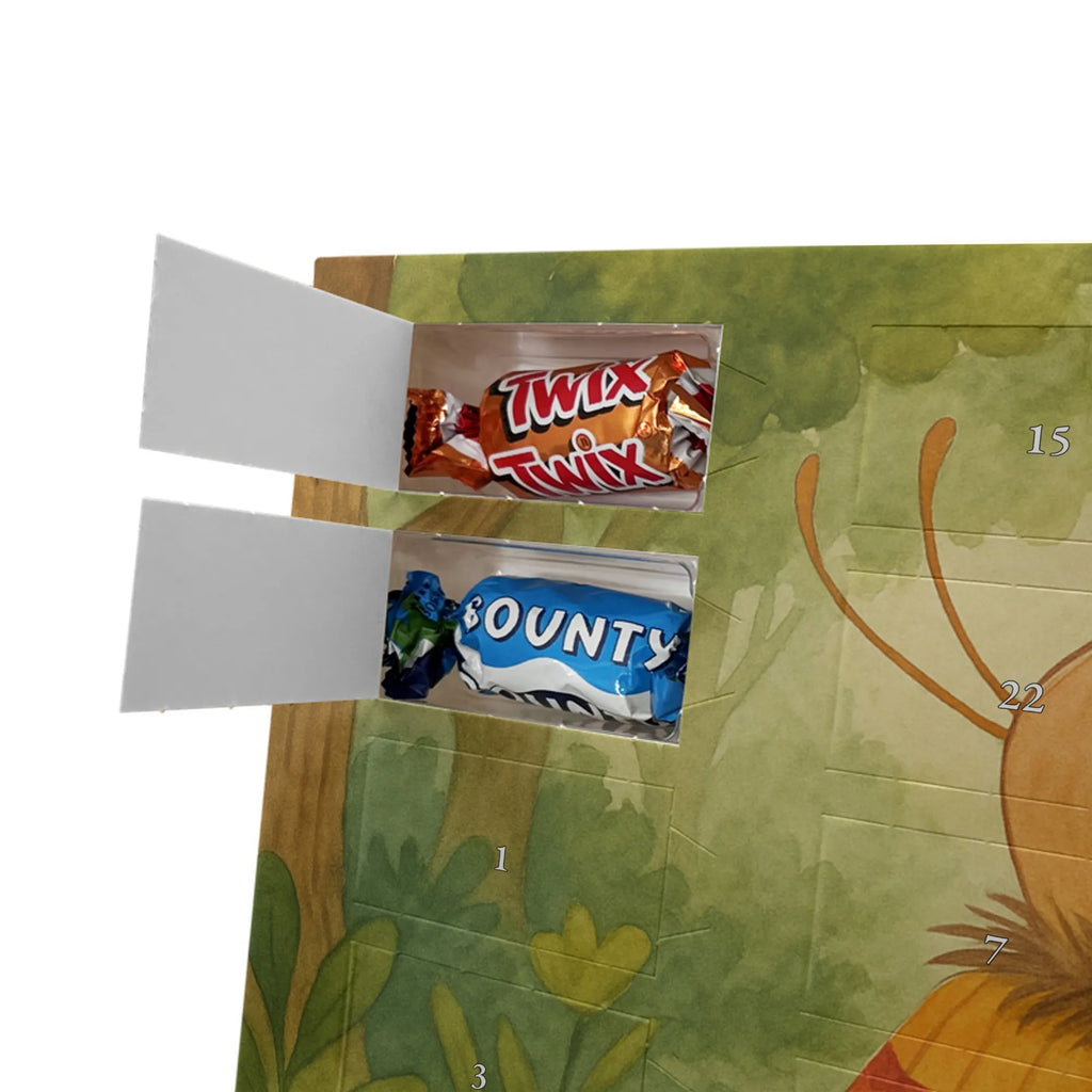 Chocolate advent calendar Moth flag Design card, gift ideas, gifts, small animals, cute, cute animal motives, hand drawn, funny sayings, good mood, special gifts, animal lover, Kitchen decoration, How much does the world cost, Moth, Beetle, Saying funny