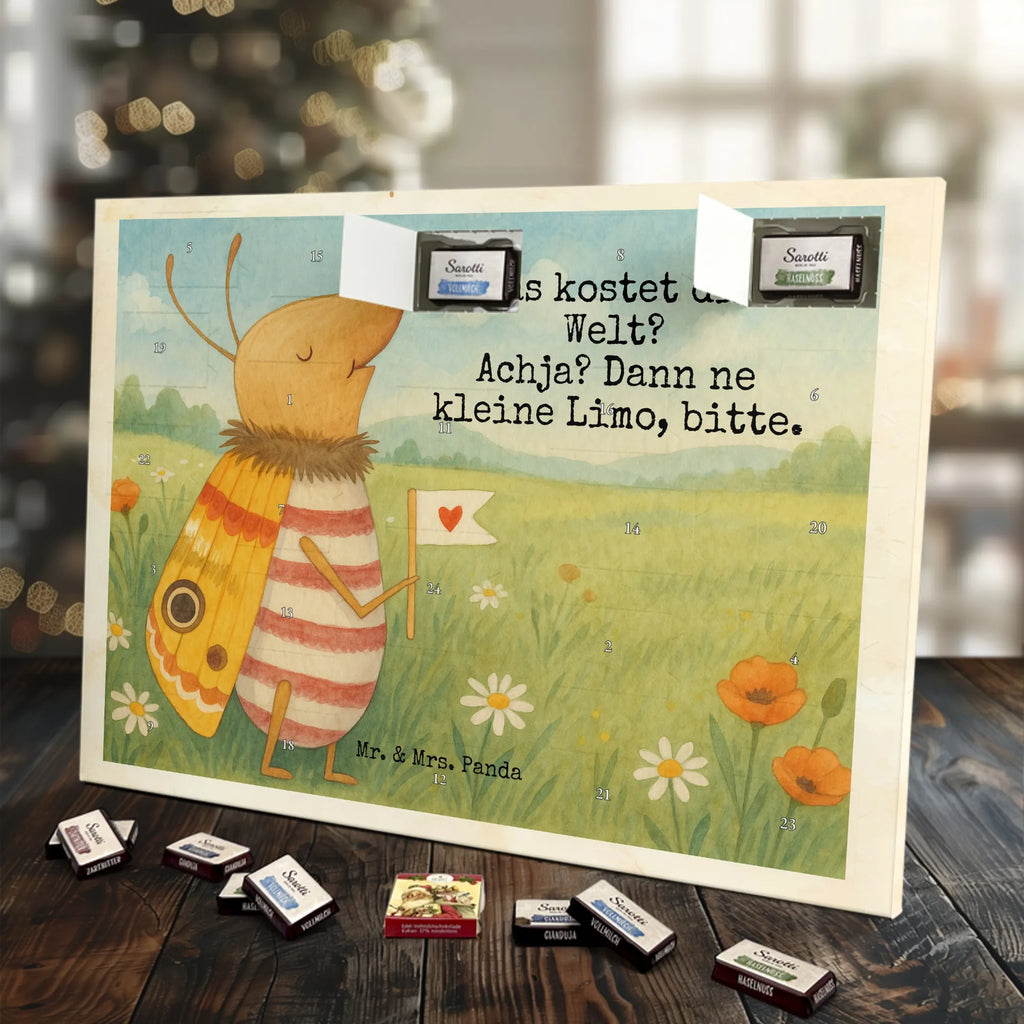 Chocolate advent calendar Moth flag Design card, gift ideas, gifts, small animals, cute, cute animal motives, hand drawn, funny sayings, good mood, special gifts, animal lover, Kitchen decoration, How much does the world cost, Moth, Beetle, Saying funny