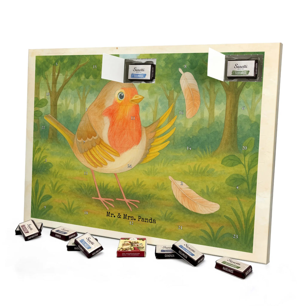 Chocolate advent calendar robin feathers Design card, gift ideas, gifts, small animals, cute, cute animal motives, hand drawn, funny sayings, good mood, special gifts, animal lover, bird, slogan courage, flying, motivation pictures, robin, motivation slogans, slogan motivation