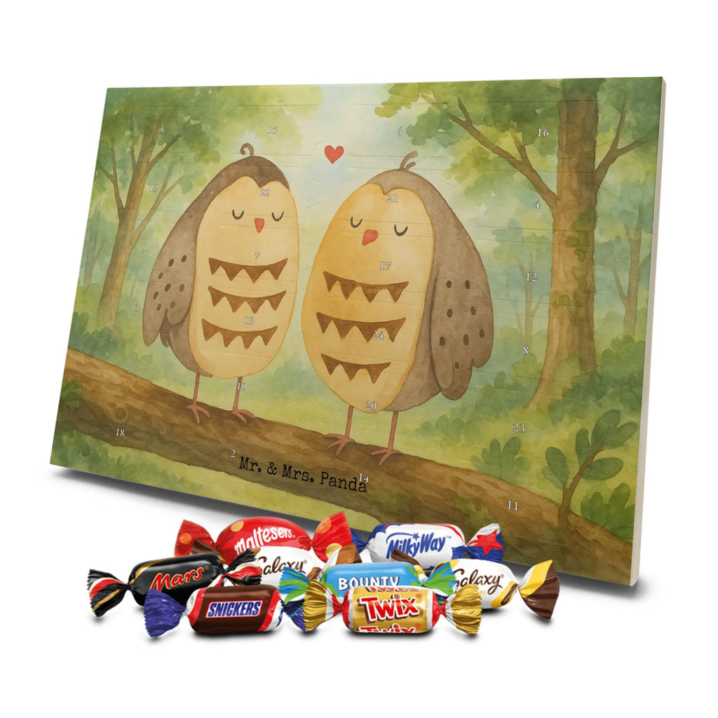 Chocolate advent calendar owls Love Design gift ideas, birthday present, forest animal, bird, nocturnal, illustrated, romantic gift, owl decor, Love saying, Wedding saying, Friend, Owl decoration, Girlfriend gift, Pun funny