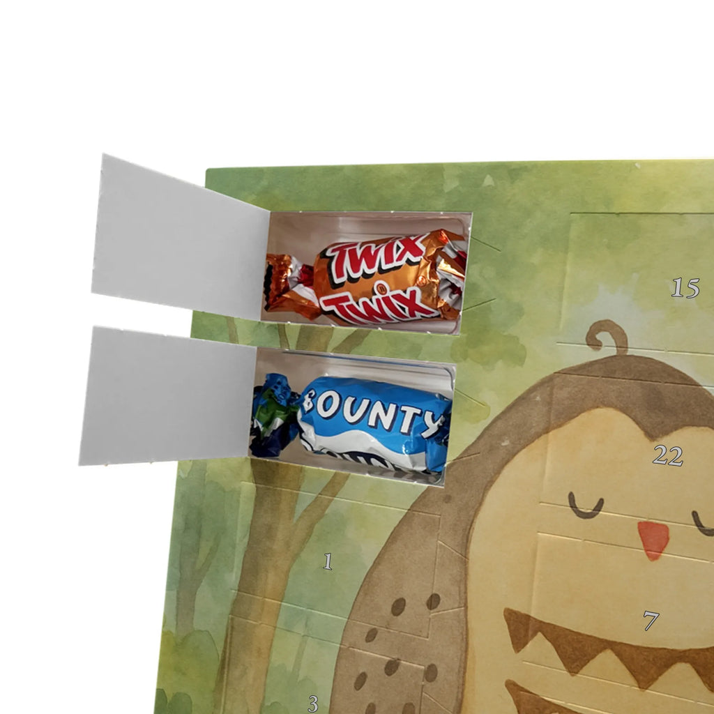 Chocolate advent calendar owls Love Design gift ideas, birthday present, forest animal, bird, nocturnal, illustrated, romantic gift, owl decor, Love saying, Wedding saying, Friend, Owl decoration, Girlfriend gift, Pun funny