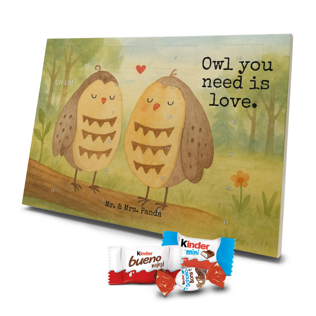 Chocolate advent calendar owls Love Design gift ideas, birthday present, forest animal, bird, nocturnal, illustrated, romantic gift, owl decor, Love saying, Wedding saying, Friend, Owl decoration, Girlfriend gift, Pun funny