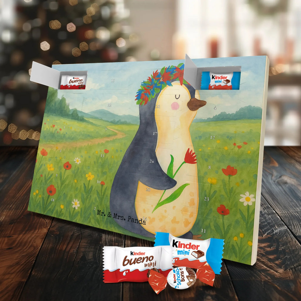 Chocolate advent calendar Penguin Flower Design North Pole, Penguins, penguins, goals in life, gift idea, love of life, lovesickness, wishes, universe, wreath of flowers, goals