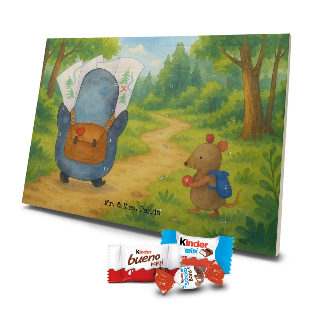 Chocolate advent calendar Penguin & Mouse Hiker Design North Pole, Penguins, adventurer, hiking, adventure, penguins, road trip, excursion