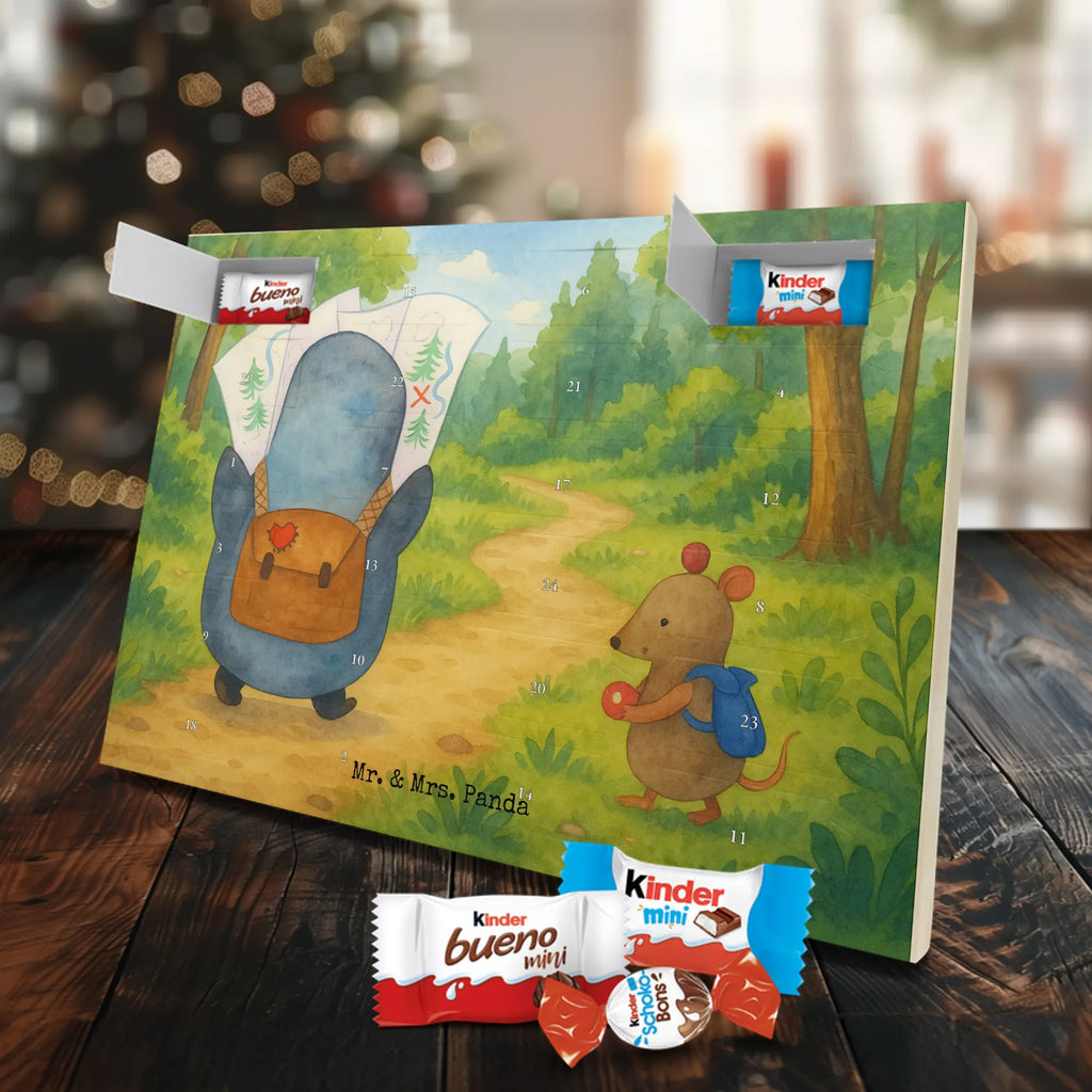 Chocolate advent calendar Penguin & Mouse Hiker Design North Pole, Penguins, adventurer, hiking, adventure, penguins, road trip, excursion