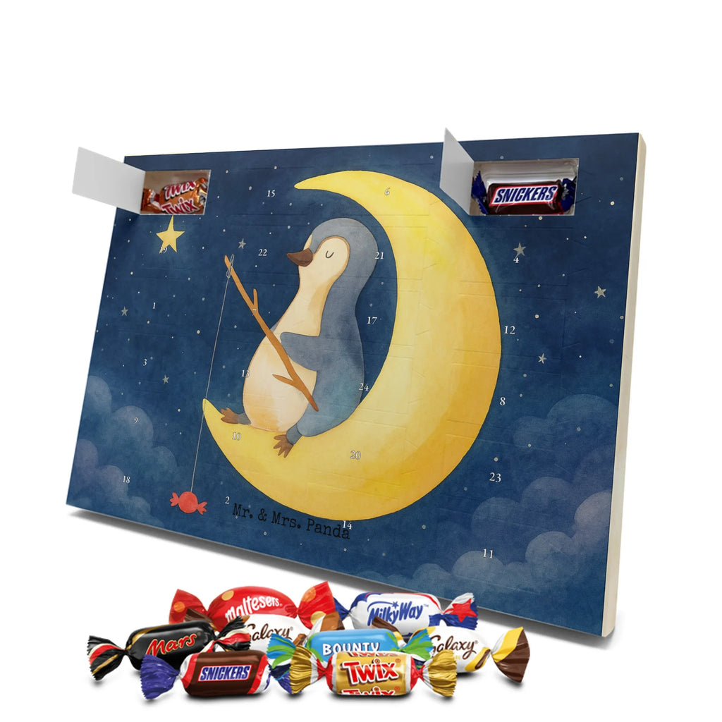 Chocolate advent calendar Penguin moon Design North Pole, Penguins, falling asleep, night's rest, penguins, guest room, bedroom, saying, insomnia, sleep