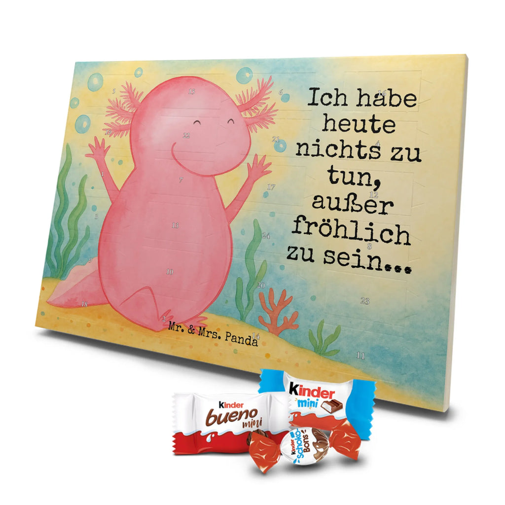 Chocolate advent calendar axolotl Hooray Design Axelotl, marine animals, Mexican walking fish, salamander, fun, joy, cheerful, satisfaction, tail, amphibian