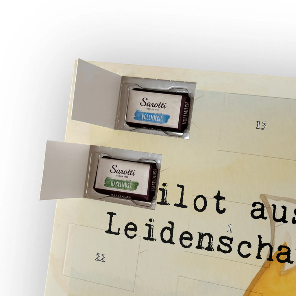 Chocolate advent calendar Pilot Passion Design gift, promotion, anniversary, retirement, sayings, job start, gift idea, best, farewell gift, profession, passing exam