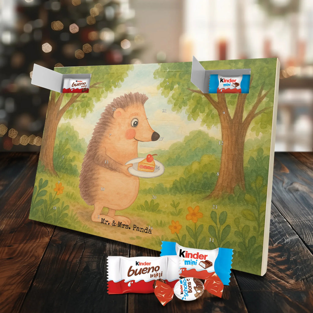 Chocolate advent calendar Hedgehog piece of cake Design card, gift ideas, gifts, small animals, cute, cute animal motives, hand drawn, funny sayings, good mood, special gifts, animal lover, baking gift, food saying, bake cake, birthday cake, invitation party, cake