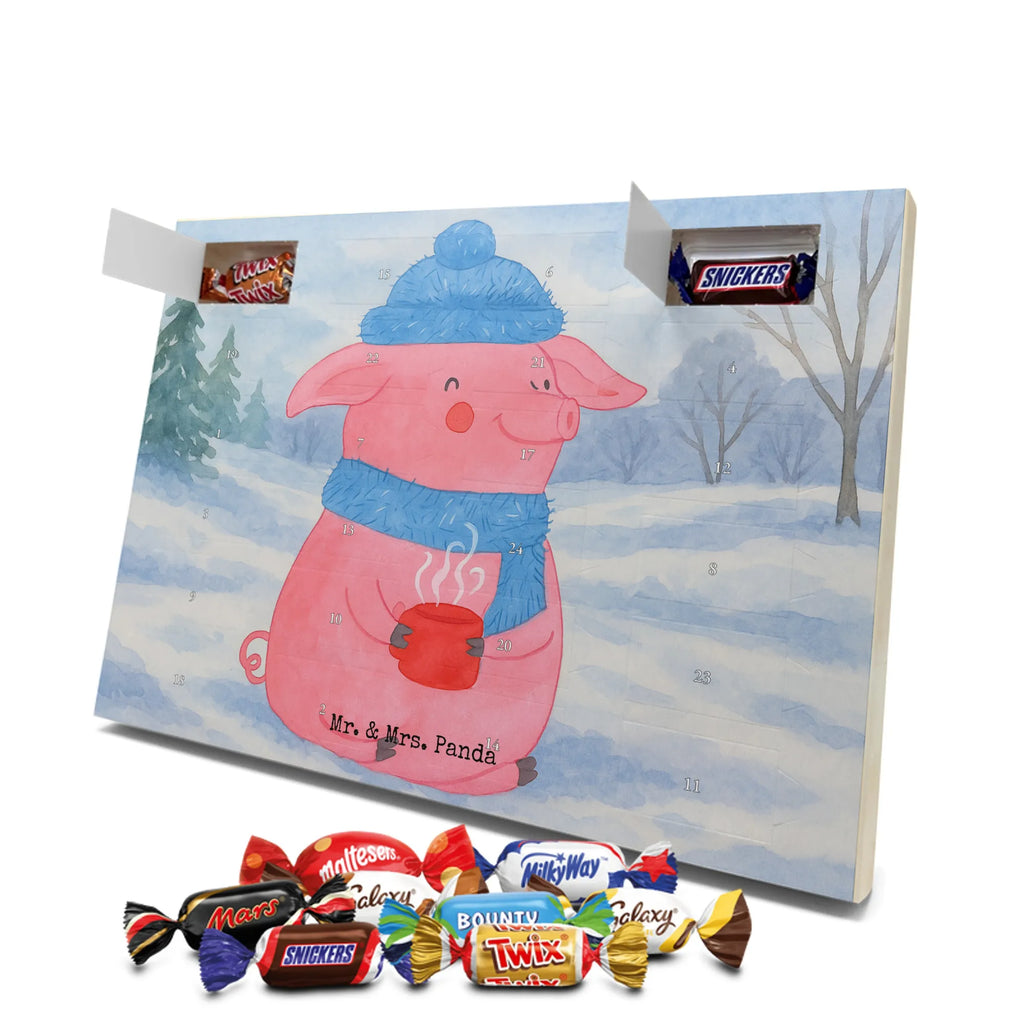 Chocolate advent calendar piggy Mulled wine Design Christmas time, snow, mulled wine, Christmas market, drunk, saying