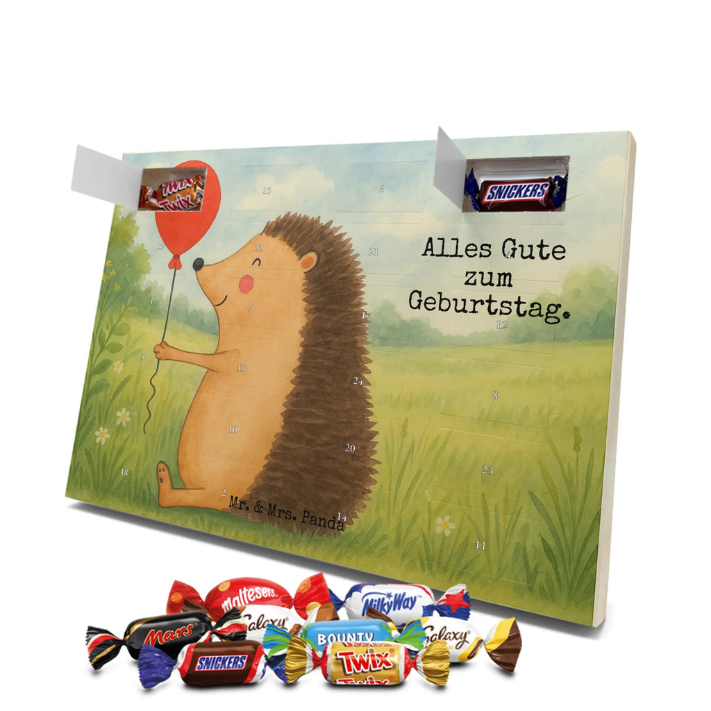 Chocolate advent calendar Hedgehog balloon Design card, gift ideas, gifts, small animals, cute, cute animal motives, hand drawn, funny sayings, good mood, special gifts, animal lover, Balloon, Birthday, Birthday Child
