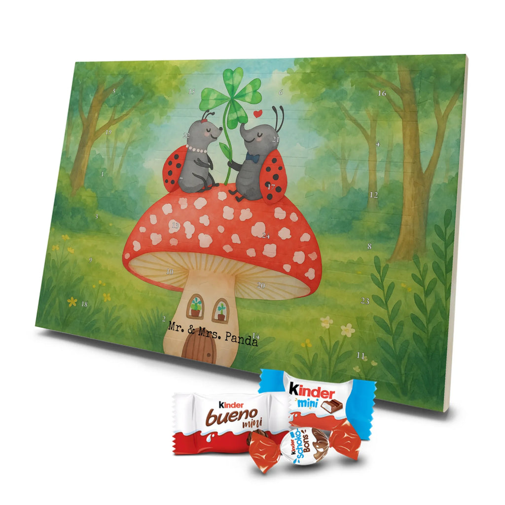 Chocolate advent calendar ladybug toadstool Design card, gift ideas, gifts, small animals, cute, cute animal motives, hand drawn, funny sayings, good mood, special gifts, animal lover, house of fleshy fungi, flat, toadstool, ladybird, at home