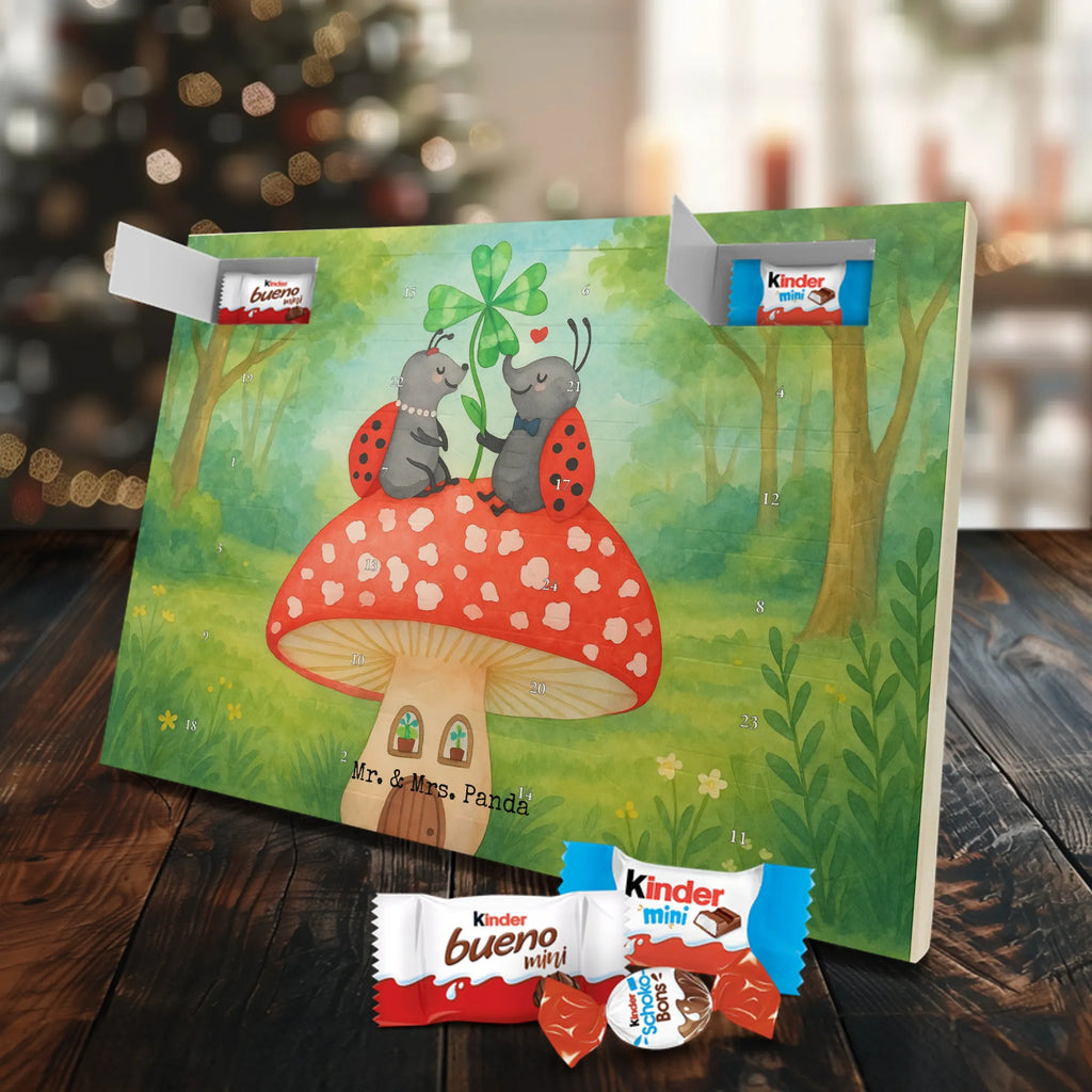 Chocolate advent calendar ladybug toadstool Design card, gift ideas, gifts, small animals, cute, cute animal motives, hand drawn, funny sayings, good mood, special gifts, animal lover, house of fleshy fungi, flat, toadstool, ladybird, at home