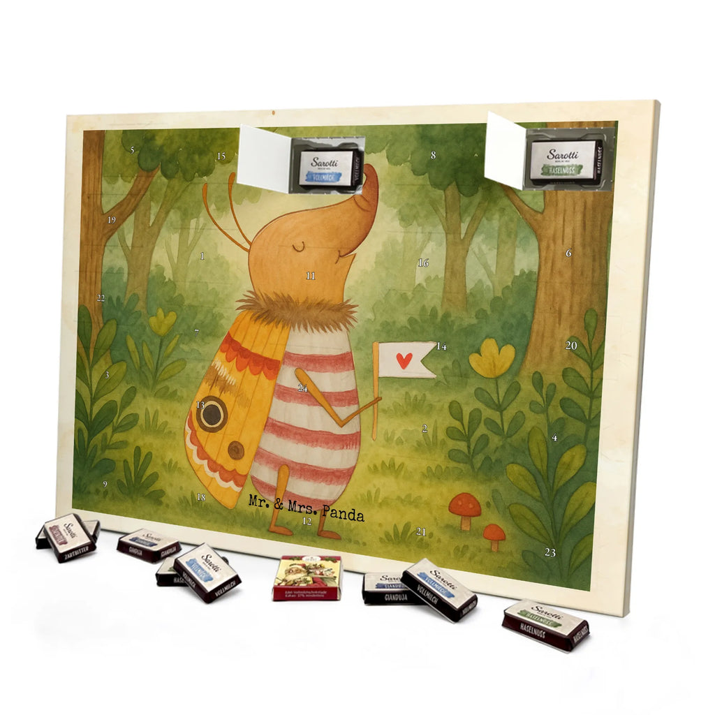 Chocolate advent calendar Moth flag Design card, gift ideas, gifts, small animals, cute, cute animal motives, hand drawn, funny sayings, good mood, special gifts, animal lover, Kitchen decoration, How much does the world cost, Moth, Beetle, Saying funny