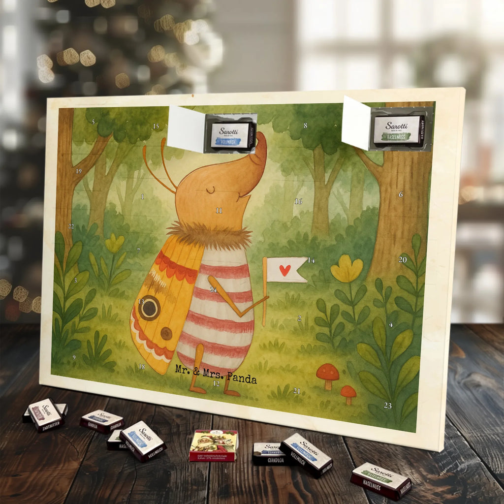 Chocolate advent calendar Moth flag Design card, gift ideas, gifts, small animals, cute, cute animal motives, hand drawn, funny sayings, good mood, special gifts, animal lover, Kitchen decoration, How much does the world cost, Moth, Beetle, Saying funny