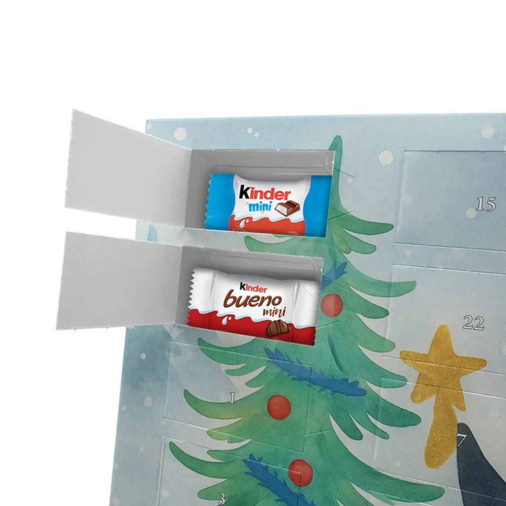Chocolate advent calendar penguin Christmas tree Design Christmas time, snow