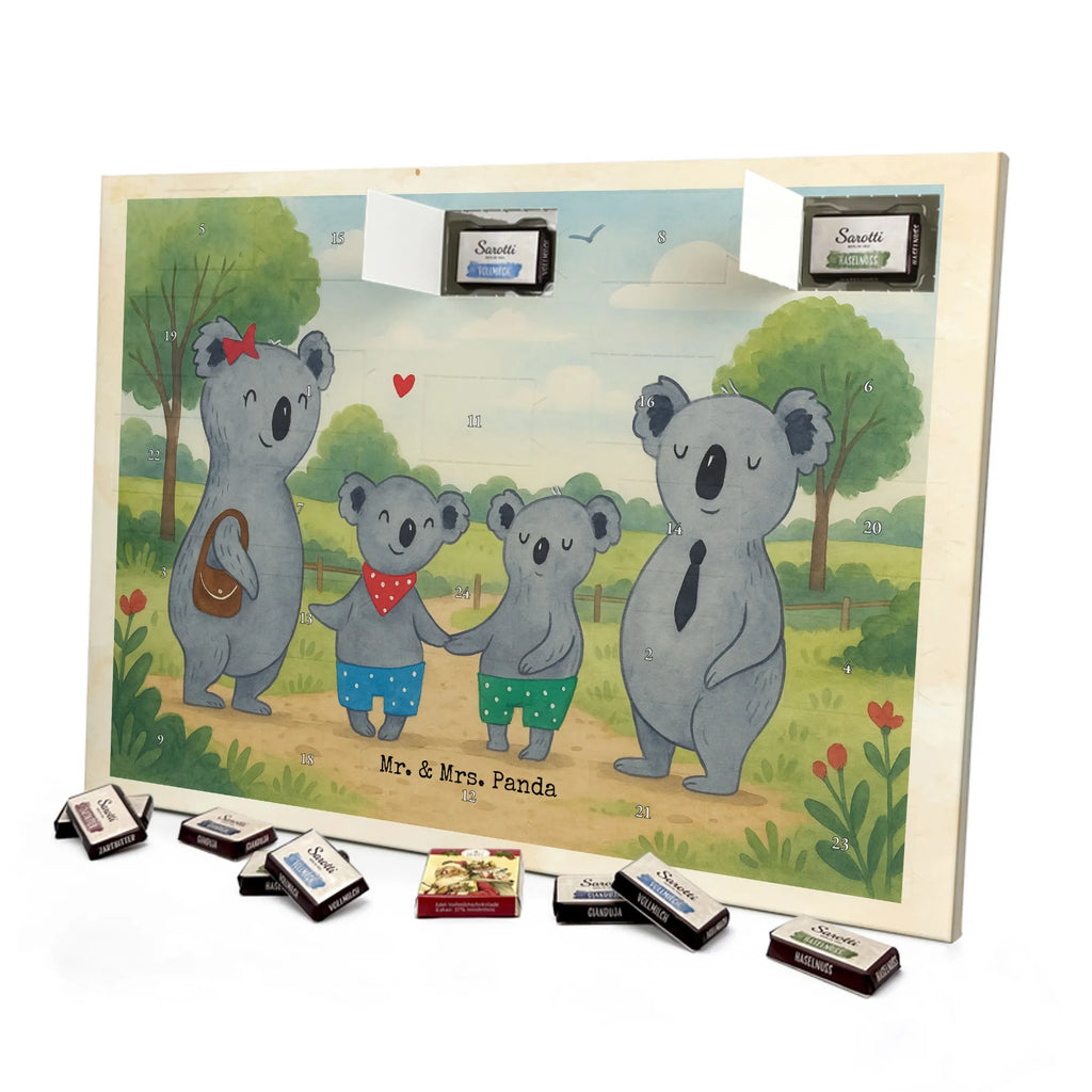 Chocolate advent calendar Koala family with two kids Design Father's Day, Mother's Day, favourite family, family time, koala family, best family, koala bear, family life