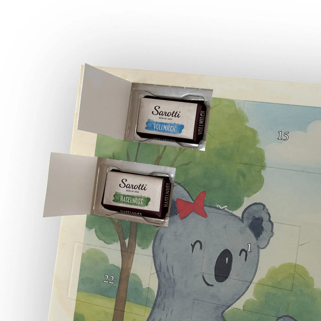 Chocolate advent calendar Koala family with two kids Design Father's Day, Mother's Day, favourite family, family time, koala family, best family, koala bear, family life