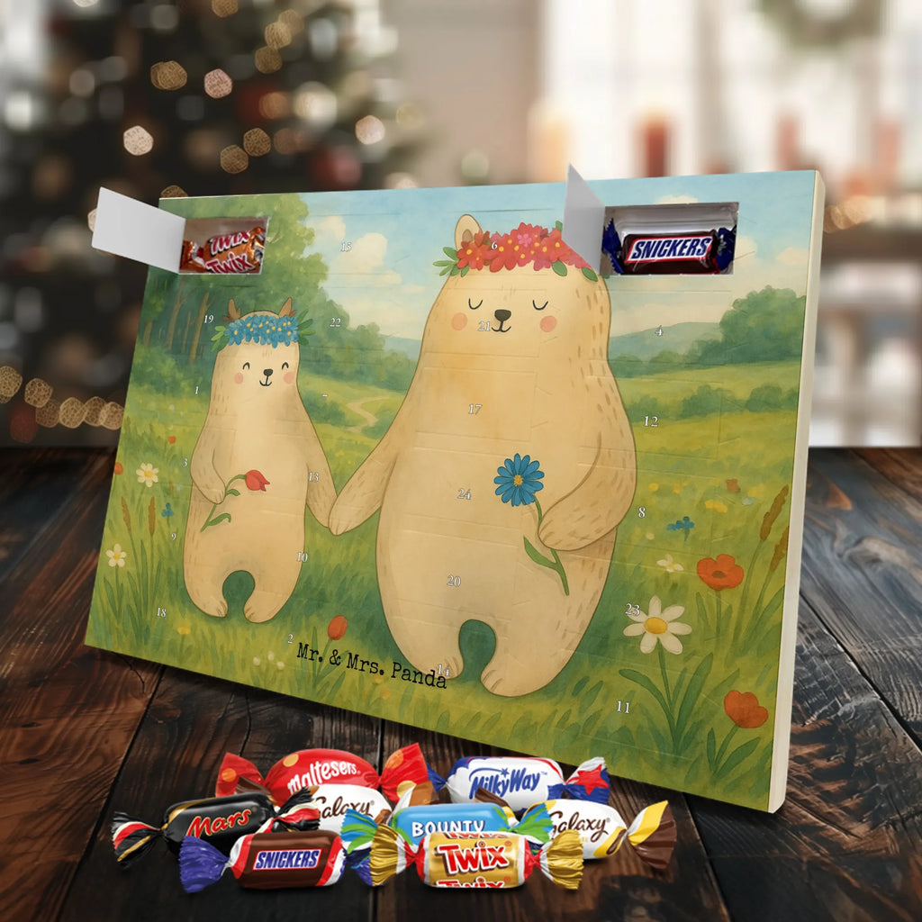 Chocolate advent calendar Bears with flower crown Design Father's Day, Mother's Day, favorite person, gift mommy. mother's day, daughter, daughters, best mommy, world best mommy, bears, favorite mommy, children, role model, child