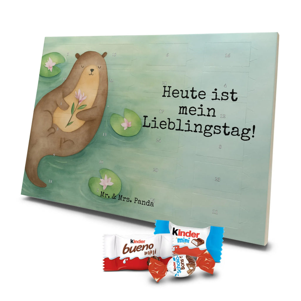 Chocolate advent calendar otter Water Lily Design animal lover, marten, sea otter, European otter, water mammal, aquatic animal, baby otter, predator, water, otter gifts, gift ideas for animal lovers, animal, mammal, water animal, gifts for people in love