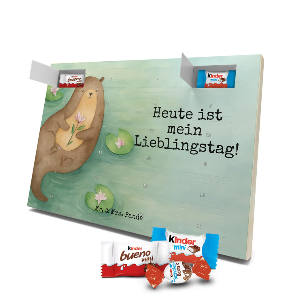 Chocolate advent calendar otter Water Lily Design animal lover, marten, sea otter, European otter, water mammal, aquatic animal, baby otter, predator, water, otter gifts, gift ideas for animal lovers, animal, mammal, water animal, gifts for people in love