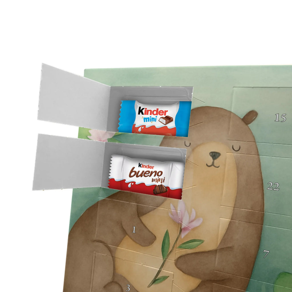 Chocolate advent calendar otter Water Lily Design animal lover, marten, sea otter, European otter, water mammal, aquatic animal, baby otter, predator, water, otter gifts, gift ideas for animal lovers, animal, mammal, water animal, gifts for people in love