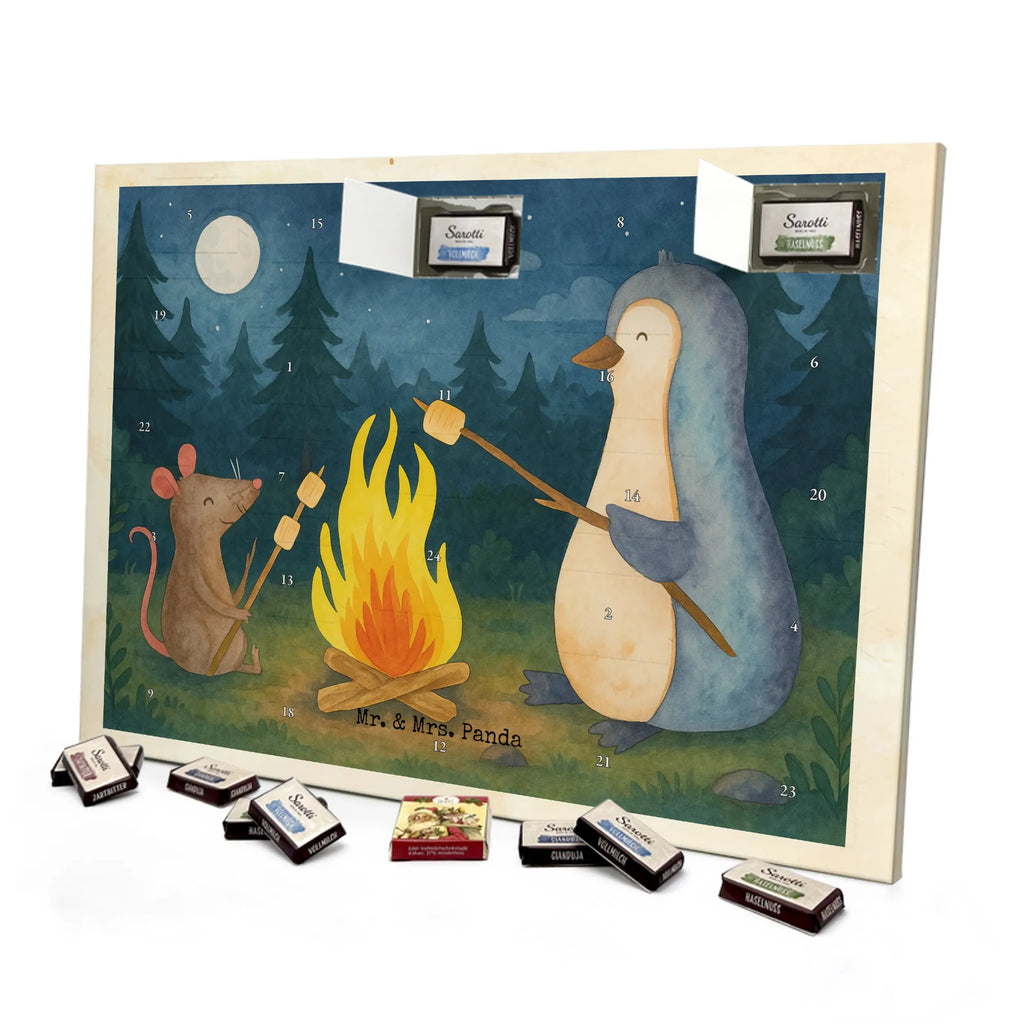 Chocolate advent calendar Penguin campfire Design North Pole, Penguins, campfire, everyday office life, penguins, mouse, life motto, new start, work, life motivation, fire
