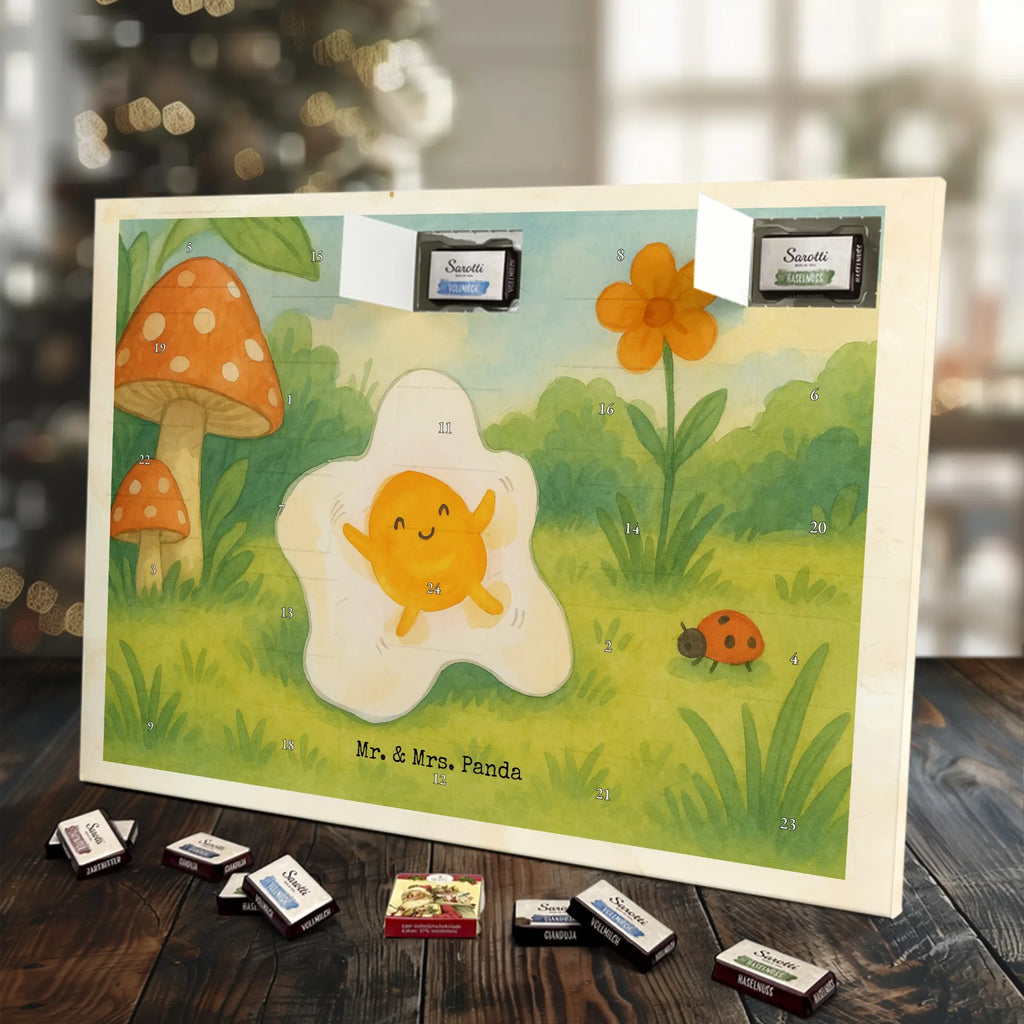 Chocolate advent calendar Fried egg egg Design card, gift ideas, gifts, small animals, cute, cute animal motives, hand drawn, funny sayings, good mood, special gifts, animal lover, Egg, day, fried egg, nice