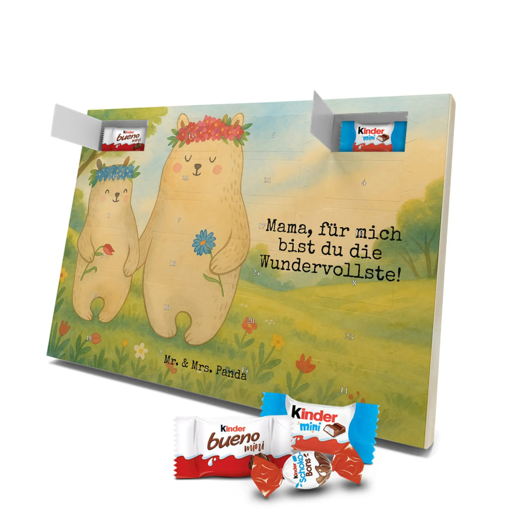 Chocolate advent calendar Bears with flower crown Design Father's Day, Mother's Day, favorite person, gift mommy. mother's day, daughter, daughters, best mommy, world best mommy, bears, favorite mommy, children, role model, child