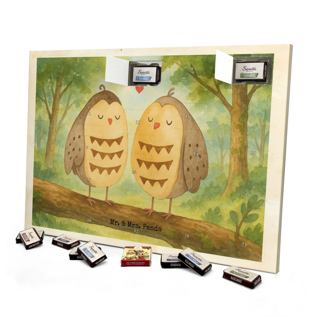 Chocolate advent calendar owls Love Design gift ideas, birthday present, forest animal, bird, nocturnal, illustrated, romantic gift, owl decor, Love saying, Wedding saying, Friend, Owl decoration, Girlfriend gift, Pun funny